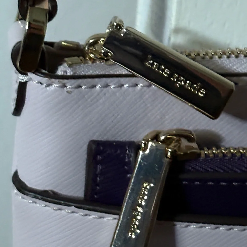 Kate Spade Crossbody Bag & Wallet Set • Light Purple Lilac Leather - Picture 7 of 8